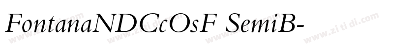 FontanaNDCcOsF SemiB字体转换